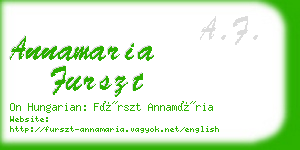 annamaria furszt business card